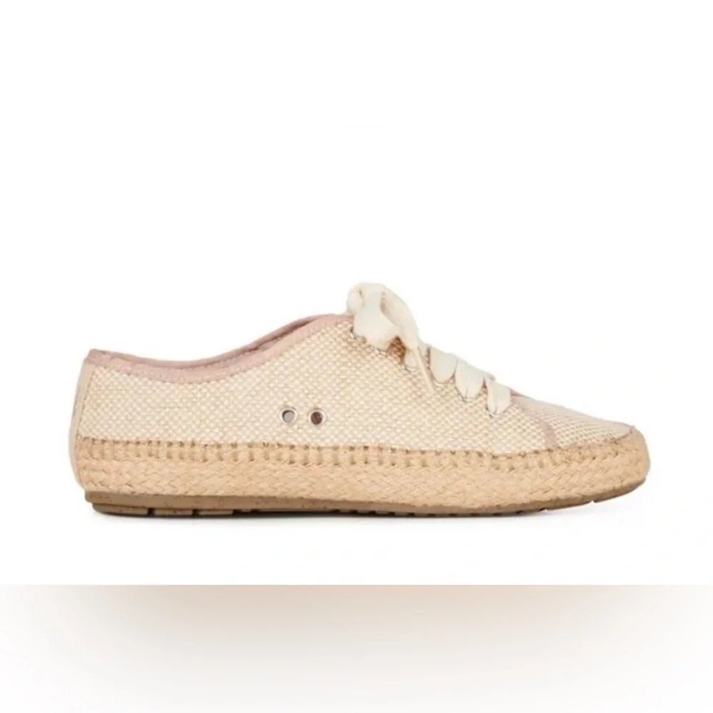 EMU AUSTRALIA AGONIS WEAVE ESPADILLES SNEAKERS WOMEN METALLIC BLUE BEIGE SIZE 10
